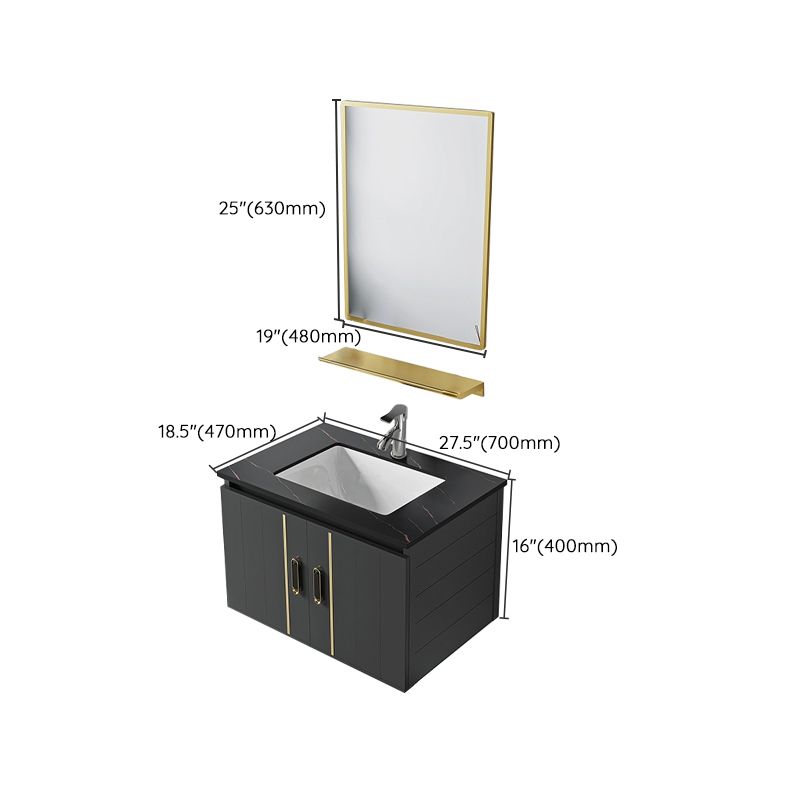 Modern Style Bath Vanity Wall Mount Dirt Resistant Bath Vanity with Faucet Clearhalo 'Bathroom Remodel & Bathroom Fixtures' 'Bathroom Vanities' 'bathroom_vanities' 'Home Improvement' 'home_improvement' 'home_improvement_bathroom_vanities' 1200x1200_a15a4c4c-a60c-48b3-8a98-b7bcb8acafbf