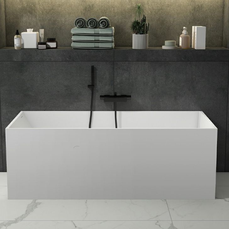 Soaking Rectangular Bathtub Antique Finish Back to Wall Bath Tub Clearhalo 'Bathroom Remodel & Bathroom Fixtures' 'Bathtubs' 'Home Improvement' 'home_improvement' 'home_improvement_bathtubs' 'Showers & Bathtubs' 1200x1200_a1607a00-a93c-4c99-8083-dbcb603f06a7