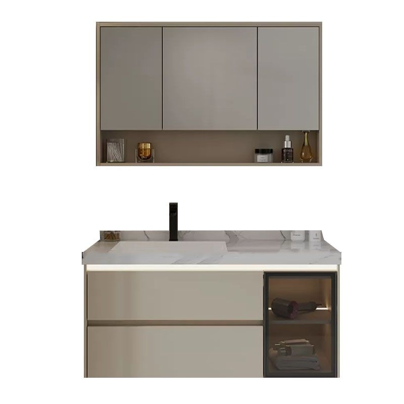 Wall Mounted Standard White Wood Modern Open Console with Sink Set Clearhalo 'Bathroom Remodel & Bathroom Fixtures' 'Bathroom Vanities' 'bathroom_vanities' 'Home Improvement' 'home_improvement' 'home_improvement_bathroom_vanities' 1200x1200_a1b27de2-5693-4ae1-baa2-0703d9bba458