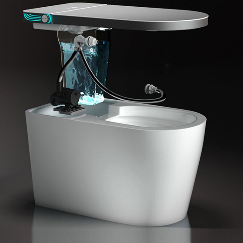 White Elongated Floor Standing Bidet with Warm Air Dryer and Bidet Sprayer Clearhalo 'Bathroom Remodel & Bathroom Fixtures' 'Bidets' 'Home Improvement' 'home_improvement' 'home_improvement_bidets' 'Toilets & Bidets' 1200x1200_a1da0ed7-2819-44bb-976f-f7db6cdfaa7c
