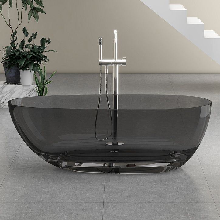 Antique Finish Soaking Bathtub Oval Stand Alone Modern Bath Tub Clearhalo 'Bathroom Remodel & Bathroom Fixtures' 'Bathtubs' 'Home Improvement' 'home_improvement' 'home_improvement_bathtubs' 'Showers & Bathtubs' 1200x1200_a2185b5a-12b6-4807-959a-4f92beb2e08f