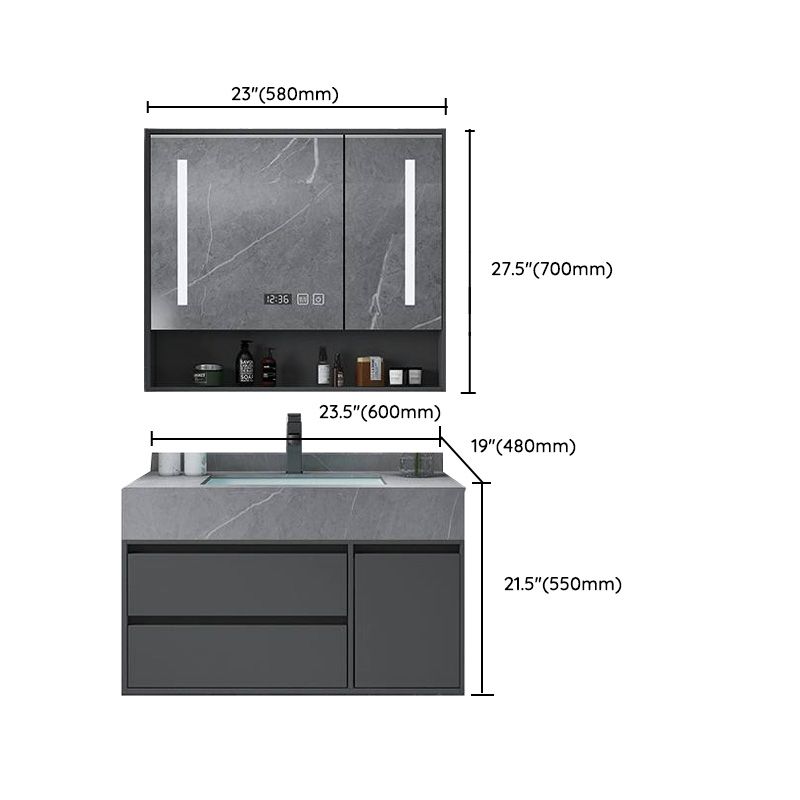 Modern Bathroom Vanity Set Granite Top Standalone Cabinet or Shelving Included Clearhalo 'Bathroom Remodel & Bathroom Fixtures' 'Bathroom Vanities' 'bathroom_vanities' 'Home Improvement' 'home_improvement' 'home_improvement_bathroom_vanities' 1200x1200_a22f0710-a5ac-46c7-aefa-9f7dd1ce7e04