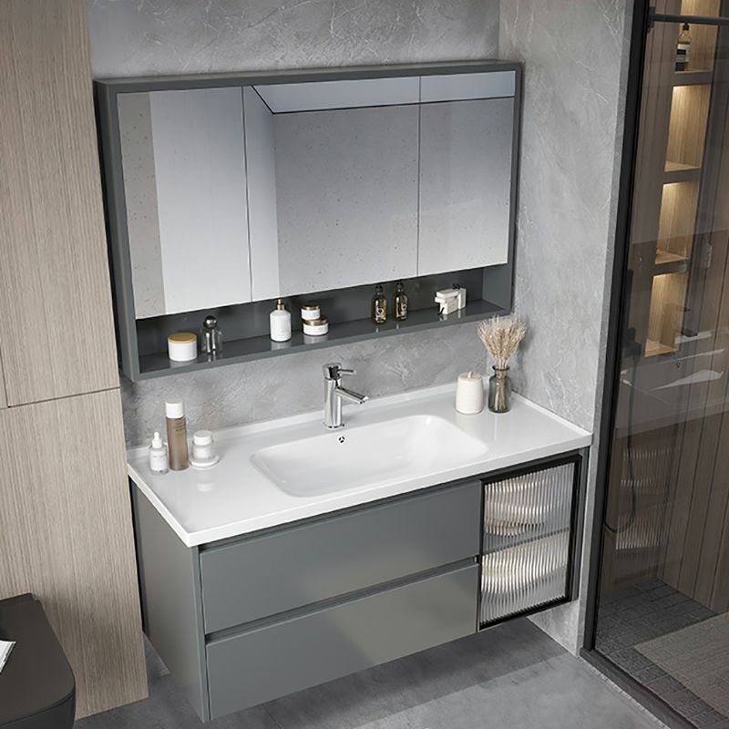Popular Rectangular Bathroom Vanity Set Grey Wall-Mounted Faucet Included Clearhalo 'Bathroom Remodel & Bathroom Fixtures' 'Bathroom Vanities' 'bathroom_vanities' 'Home Improvement' 'home_improvement' 'home_improvement_bathroom_vanities' 1200x1200_a28f8307-8b8b-44e2-ad5d-cfb8e0f9b5e2