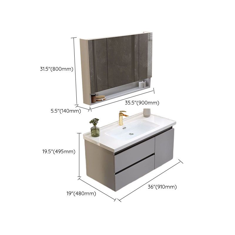 Wall Mount Sink Included Bathroom Vanity Set with Mirror Faucet Clearhalo 'Bathroom Remodel & Bathroom Fixtures' 'Bathroom Vanities' 'bathroom_vanities' 'Home Improvement' 'home_improvement' 'home_improvement_bathroom_vanities' 1200x1200_a2de6afe-05f4-4cab-90d9-8a496025bfaa