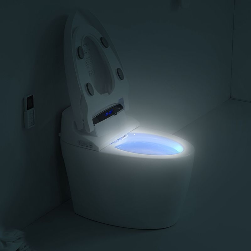 20" H Elongated Floor Mount Bidet Antimicrobial Smart Bidet Toilet Seat in White Clearhalo 'Bathroom Remodel & Bathroom Fixtures' 'Bidets' 'Home Improvement' 'home_improvement' 'home_improvement_bidets' 'Toilets & Bidets' 1200x1200_a30258ed-9523-435c-aa6a-00a927f4b044