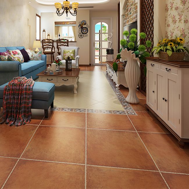 Traditional Style Water Resistant Tile Straight Edge Square Floor Tile Clearhalo 'Floor Tiles & Wall Tiles' 'floor_tiles_wall_tiles' 'Flooring 'Home Improvement' 'home_improvement' 'home_improvement_floor_tiles_wall_tiles' Walls and Ceiling' 1200x1200_a30f8f45-60a7-4cfc-8501-5f8d41706633