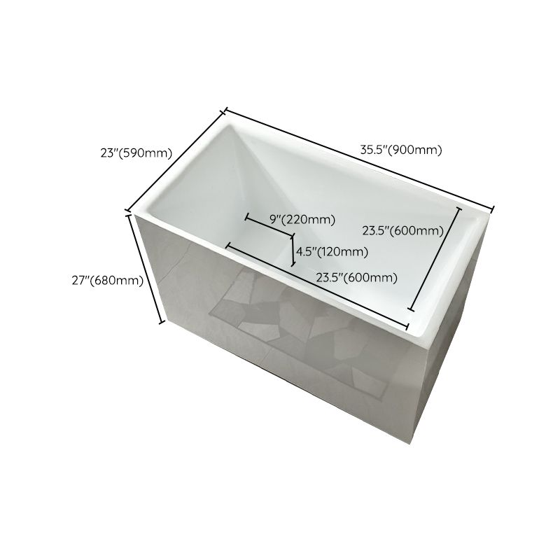 Acrylic Freestanding Bathtub Modern Rectangle Bathtub with Center Drain Clearhalo 'Bathroom Remodel & Bathroom Fixtures' 'Bathtubs' 'Home Improvement' 'home_improvement' 'home_improvement_bathtubs' 'Showers & Bathtubs' 1200x1200_a31da26e-b8b3-4e9c-aa26-488f13ca3cdd