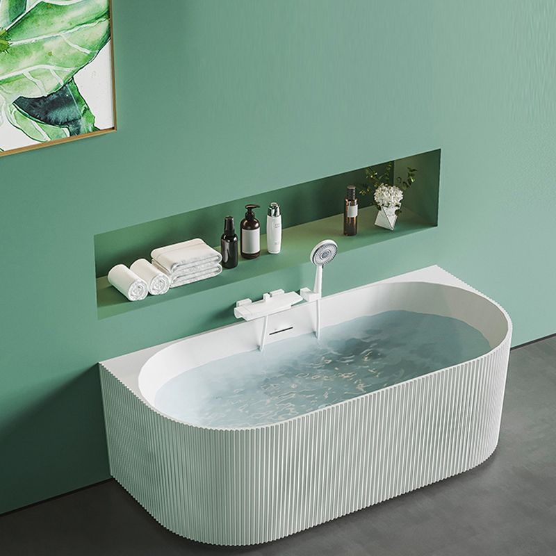 Modern White Acrylic Soaking Bathtub Rectangle Back to Wall Bathtub Clearhalo 'Bathroom Remodel & Bathroom Fixtures' 'Bathtubs' 'Home Improvement' 'home_improvement' 'home_improvement_bathtubs' 'Showers & Bathtubs' 1200x1200_a33fbc7c-814d-4944-bc19-cc8a0806c02f