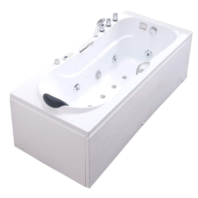 Modern Acrylic Rectangular Bathroom Bathtub with Drain White Tub Clearhalo 'Bathroom Remodel & Bathroom Fixtures' 'Bathtubs' 'Home Improvement' 'home_improvement' 'home_improvement_bathtubs' 'Showers & Bathtubs' 1200x1200_a37281dc-69d8-4049-a69b-9446ba7eb8f8