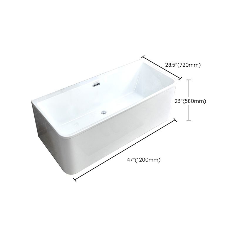 Acrylic Rectangular Bathtub Soaking White Bathtub , 22.83-inch Tall Clearhalo 'Bathroom Remodel & Bathroom Fixtures' 'Bathtubs' 'Home Improvement' 'home_improvement' 'home_improvement_bathtubs' 'Showers & Bathtubs' 1200x1200_a3a52b7c-209b-44f7-b05e-3ecee327c1a5