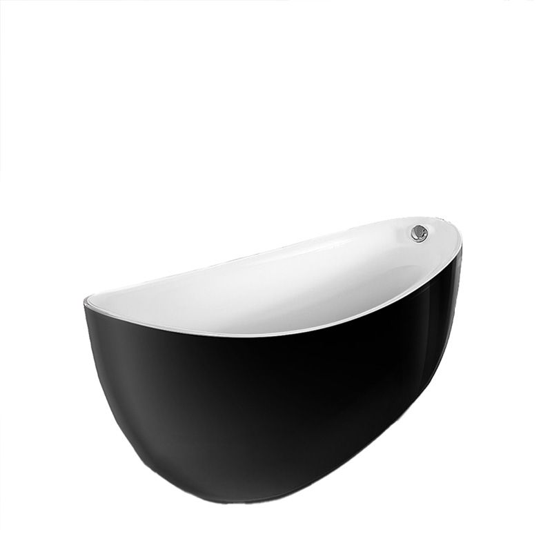 Modern White Ellipse Acrylic Bathtub Freestand Soaking Bathtub with Drain Bath Tub Clearhalo 'Bathroom Remodel & Bathroom Fixtures' 'Bathtubs' 'Home Improvement' 'home_improvement' 'home_improvement_bathtubs' 'Showers & Bathtubs' 1200x1200_a3c898dd-e1e3-4024-9246-279caeb107fa