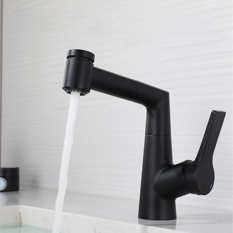 Modern Pull-out Faucet Single Lever Handle Faucet for Bathroom Clearhalo 'Bathroom Remodel & Bathroom Fixtures' 'Bathroom Sink Faucets' 'Bathroom Sinks & Faucet Components' 'bathroom_sink_faucets' 'Home Improvement' 'home_improvement' 'home_improvement_bathroom_sink_faucets' 1200x1200_a3e8f8f5-fbd2-4500-a9d6-b23c186c01eb