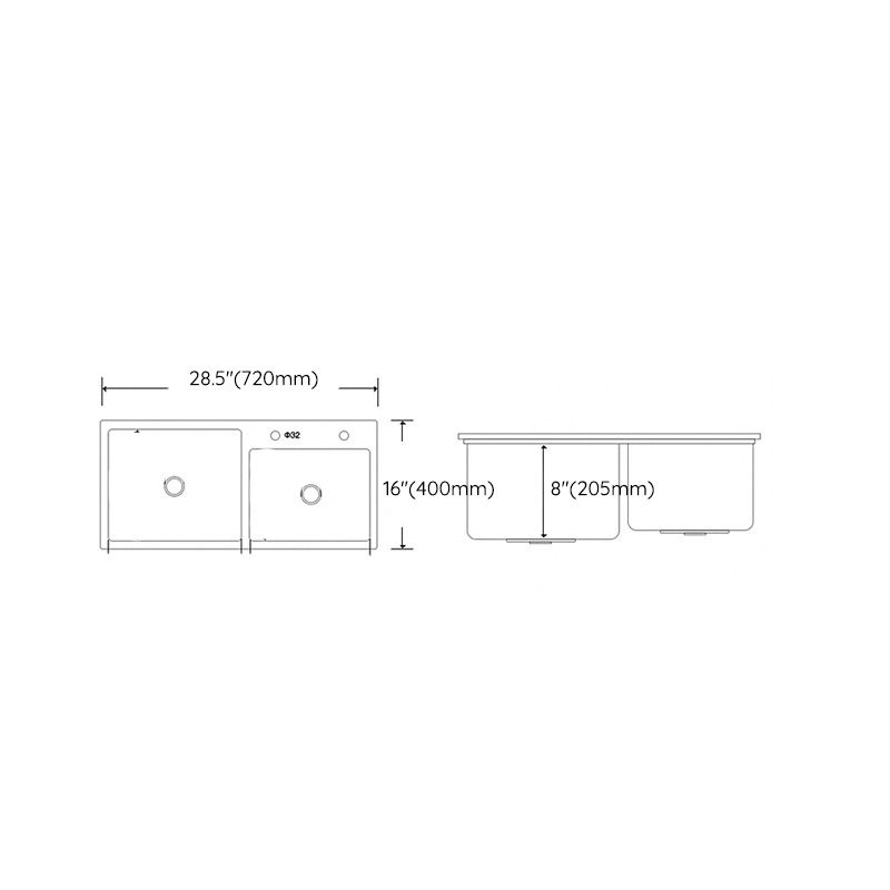 Modern Style Kitchen Sink Stainless Steel Kitchen Double Sink with Soundproofing Clearhalo 'Home Improvement' 'home_improvement' 'home_improvement_kitchen_sinks' 'Kitchen Remodel & Kitchen Fixtures' 'Kitchen Sinks & Faucet Components' 'Kitchen Sinks' 'kitchen_sinks' 1200x1200_a3fb8c23-560d-49f9-9b3b-b293e560e68d