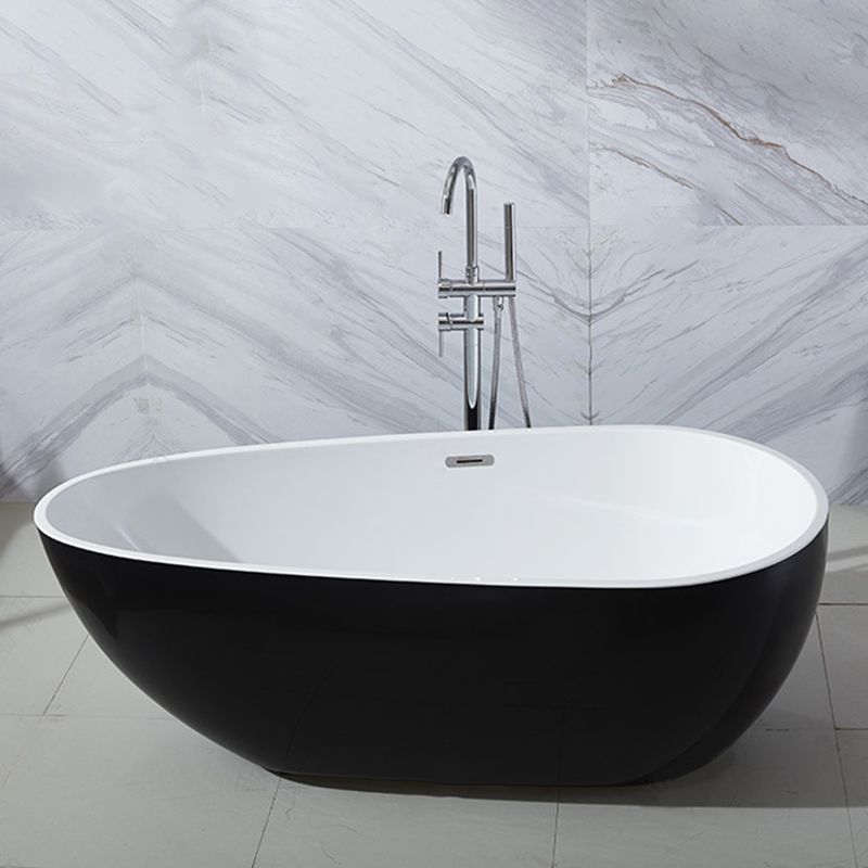 Modern Soaking Bathtub Oval with Drain Acrylic Freestanding Bath Tub Clearhalo 'Bathroom Remodel & Bathroom Fixtures' 'Bathtubs' 'Home Improvement' 'home_improvement' 'home_improvement_bathtubs' 'Showers & Bathtubs' 1200x1200_a3fcb4a5-3aa1-4ff0-ad89-cd7bf6415693