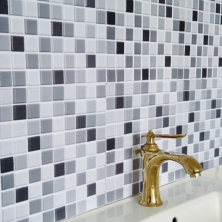 PVC Peel & Stick Mosaic Tile Square Shape Mosaic Tile Wallpaper Clearhalo 'Flooring 'Home Improvement' 'home_improvement' 'home_improvement_peel_stick_blacksplash' 'Peel & Stick Backsplash Tile' 'peel_stick_blacksplash' 'Walls & Ceilings' Walls and Ceiling' 1200x1200_a4020990-8453-42e7-8b70-da8262486de5