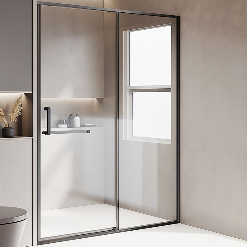 Transparent Shower Bath Door Semi Frameless Shower Bath Door Clearhalo 'Bathroom Remodel & Bathroom Fixtures' 'Home Improvement' 'home_improvement' 'home_improvement_shower_tub_doors' 'Shower and Tub Doors' 'shower_tub_doors' 'Showers & Bathtubs' 1200x1200_a468f9ff-9302-4ad0-901f-390242315c24