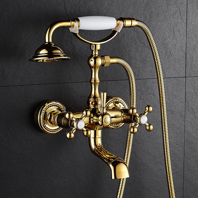 Traditional Wall Mounted Metal Claw Foot Tub Faucet Trim Low Arc Claw Foot Tub Faucet Clearhalo 'Bathroom Remodel & Bathroom Fixtures' 'Bathtub Faucets' 'bathtub_faucets' 'Home Improvement' 'home_improvement' 'home_improvement_bathtub_faucets' 1200x1200_a46b75ff-27d8-41a6-a2b7-77fa2d369af7