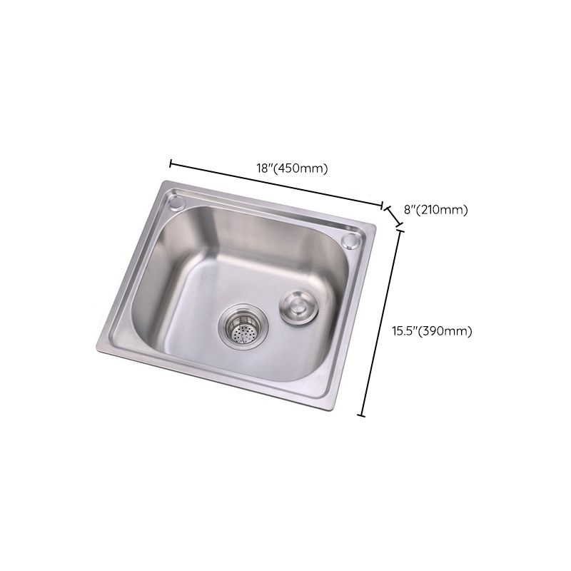 Scratchproof Kitchen Sink Stainless Steel 1 Holes Drop-In Kitchen Sink Only Clearhalo 'Home Improvement' 'home_improvement' 'home_improvement_kitchen_sinks' 'Kitchen Remodel & Kitchen Fixtures' 'Kitchen Sinks & Faucet Components' 'Kitchen Sinks' 'kitchen_sinks' 1200x1200_a48abeff-5d18-4886-b562-4c8318a9c5ba