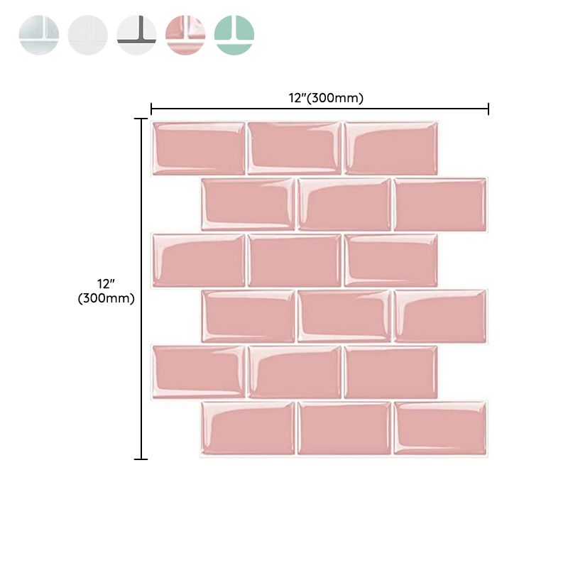 PVC Peel and Stick Tiles Waterproof Peel and Stick Tiles with Square Shape Clearhalo 'Flooring 'Home Improvement' 'home_improvement' 'home_improvement_peel_stick_blacksplash' 'Peel & Stick Backsplash Tile' 'peel_stick_blacksplash' 'Walls & Ceilings' Walls and Ceiling' 1200x1200_a48f315c-1c8d-4d9c-9eec-e0332aad18a7