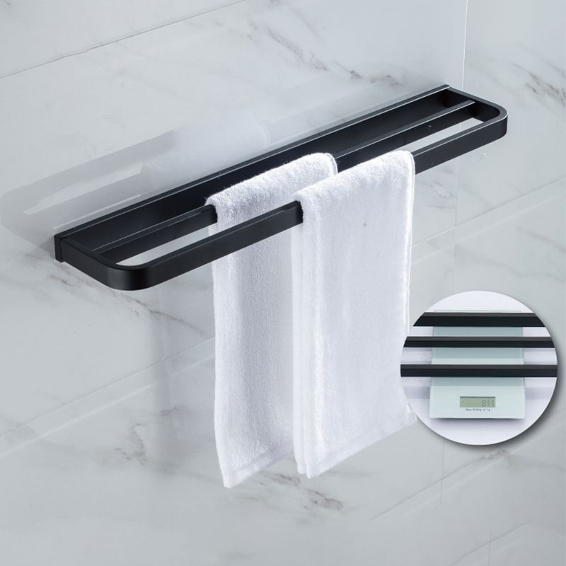 Modern Classic Bath Hardware Set in Stainless Steel Matte Black Robe Hooks/Towel Ring Bar Clearhalo 'Bathroom Hardware Sets' 'Bathroom Hardware' 'Bathroom Remodel & Bathroom Fixtures' 'bathroom_hardware_sets' 'Home Improvement' 'home_improvement' 'home_improvement_bathroom_hardware_sets' 1200x1200_a4aa5599-37de-414f-bb67-a46491371366