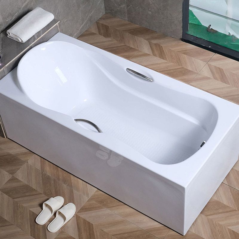 Modern Style Freestanding Bath Tub Acrylic Soaking Bathtub in White Clearhalo 'Bathroom Remodel & Bathroom Fixtures' 'Bathtubs' 'Home Improvement' 'home_improvement' 'home_improvement_bathtubs' 'Showers & Bathtubs' 1200x1200_a4ac4116-17e2-486b-957f-54ffe8cbfa82