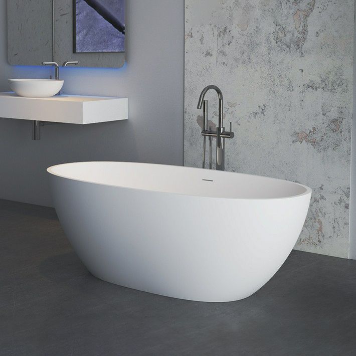 Oval Stone Soaking Bathtub Antique Finish Freestanding Bath Tub Clearhalo 'Bathroom Remodel & Bathroom Fixtures' 'Bathtubs' 'Home Improvement' 'home_improvement' 'home_improvement_bathtubs' 'Showers & Bathtubs' 1200x1200_a4ffa027-1c8b-48d4-9dfb-bb95114b6df7