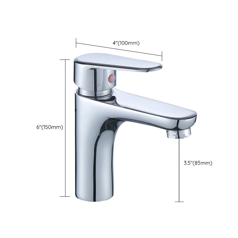 Modern Sink Faucet Solid Color Brass Basin Lavatory Faucet for Bathroom Clearhalo 'Bathroom Remodel & Bathroom Fixtures' 'Bathroom Sink Faucets' 'Bathroom Sinks & Faucet Components' 'bathroom_sink_faucets' 'Home Improvement' 'home_improvement' 'home_improvement_bathroom_sink_faucets' 1200x1200_a513d8f5-afd2-4b2c-8155-915c97f54747