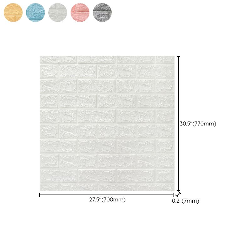 3D Embossed Wall Panel Colorful Waterproof Foam Indoor Wall Tile Clearhalo 'Flooring 'Home Improvement' 'home_improvement' 'home_improvement_wall_paneling' 'Wall Paneling' 'wall_paneling' 'Walls & Ceilings' Walls and Ceiling' 1200x1200_a51c45cb-7b92-4268-a09c-d61b392f49de
