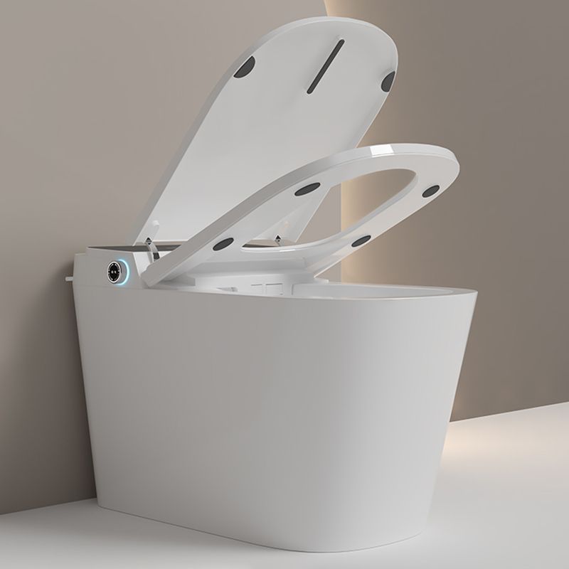 Elongated Floor Mount Bidet Gloss Finish Smart Bidet in White Clearhalo 'Bathroom Remodel & Bathroom Fixtures' 'Bidets' 'Home Improvement' 'home_improvement' 'home_improvement_bidets' 'Toilets & Bidets' 1200x1200_a5401581-0d9c-4fa4-a8f0-80720cf58cfc