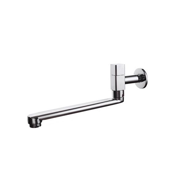 Contemporary Wall Mounted Bathroom Faucet Knob Handle Low Arc Rotatable Solid Brass Faucet Clearhalo 'Bathroom Remodel & Bathroom Fixtures' 'Bathroom Sink Faucets' 'Bathroom Sinks & Faucet Components' 'bathroom_sink_faucets' 'Home Improvement' 'home_improvement' 'home_improvement_bathroom_sink_faucets' 1200x1200_a55b3481-2129-4cdb-9c2b-e116ae7bd6f4