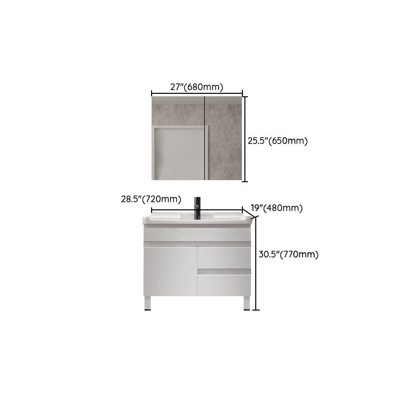 Modern Single-Sink White Wood Bathroom Vanity Cabinet with Soft Close Door Clearhalo 'Bathroom Remodel & Bathroom Fixtures' 'Bathroom Vanities' 'bathroom_vanities' 'Home Improvement' 'home_improvement' 'home_improvement_bathroom_vanities' 1200x1200_a57773df-b1d1-4cfd-84e5-c895fe99eb03