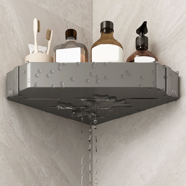 Matte Grey Bathroom Accessory Set Modern 3 - Piece Bath Shelf Clearhalo 'Bathroom Hardware Sets' 'Bathroom Hardware' 'Bathroom Remodel & Bathroom Fixtures' 'bathroom_hardware_sets' 'Home Improvement' 'home_improvement' 'home_improvement_bathroom_hardware_sets' 1200x1200_a58e2885-fccd-4035-86fb-27529a53d3f3