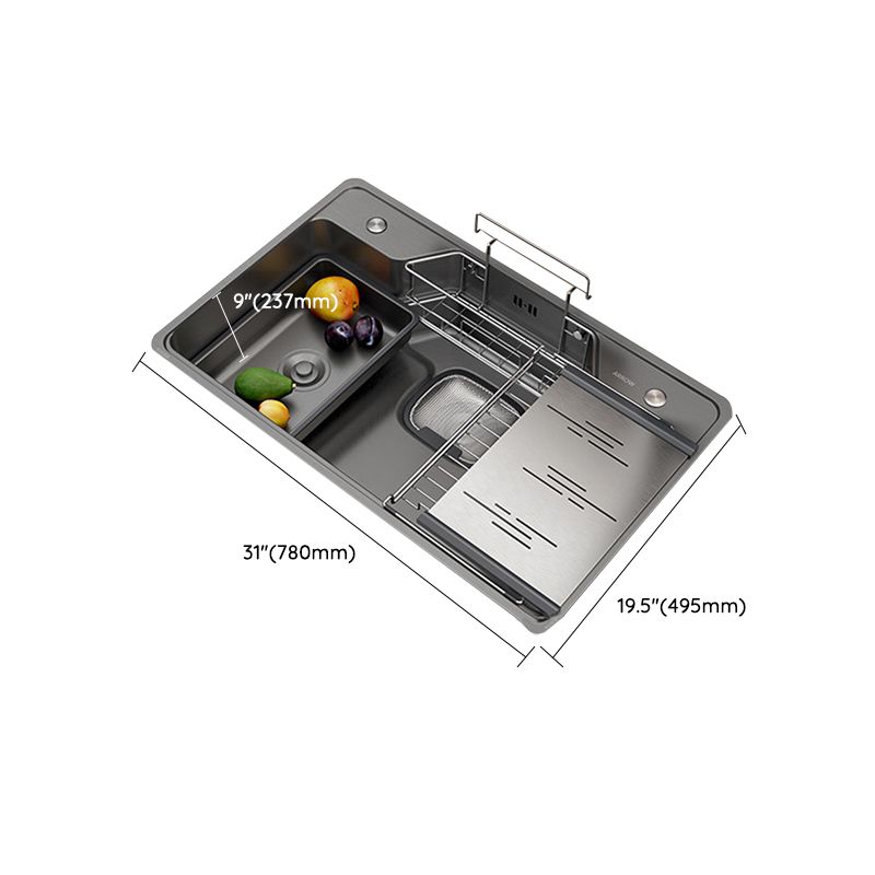 Kitchen Sink Stainless Steel Drop-In Basket Strainer Single Bowl Sink with Faucet Clearhalo 'Home Improvement' 'home_improvement' 'home_improvement_kitchen_sinks' 'Kitchen Remodel & Kitchen Fixtures' 'Kitchen Sinks & Faucet Components' 'Kitchen Sinks' 'kitchen_sinks' 1200x1200_a59752f8-99f9-42e6-8044-96174582d30c