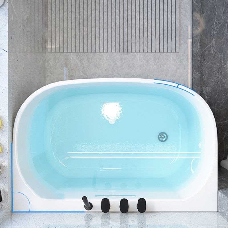 Modern Corner White Acrylic Bathtub Back to Wall with Drain Bath Tub Clearhalo 'Bathroom Remodel & Bathroom Fixtures' 'Bathtubs' 'Home Improvement' 'home_improvement' 'home_improvement_bathtubs' 'Showers & Bathtubs' 1200x1200_a5e9bba0-f29d-4547-a33f-007f81a1ce65