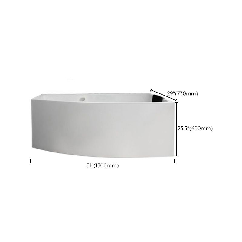 White Corner Bath Freestanding Acrylic Soaking Modern Bathtub Clearhalo 'Bathroom Remodel & Bathroom Fixtures' 'Bathtubs' 'Home Improvement' 'home_improvement' 'home_improvement_bathtubs' 'Showers & Bathtubs' 1200x1200_a5fdb46f-5b02-47aa-bad3-67a120934030