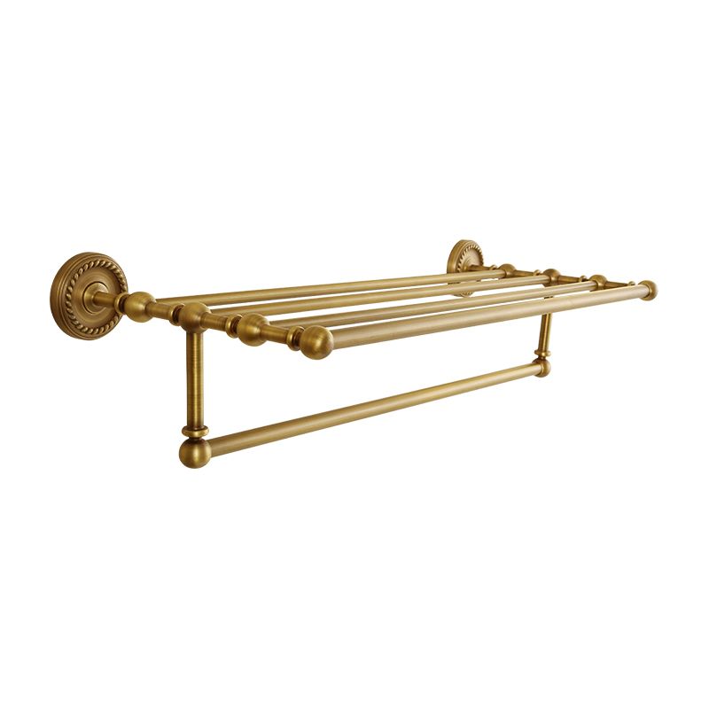 Brass Traditional Bathroom Accessory Set Vintage Bronze Bath Shelf/Towel Bar/Robe Hook Clearhalo 'Bathroom Hardware Sets' 'Bathroom Hardware' 'Bathroom Remodel & Bathroom Fixtures' 'bathroom_hardware_sets' 'Home Improvement' 'home_improvement' 'home_improvement_bathroom_hardware_sets' 1200x1200_a62ee787-8d49-49a6-90c2-0ac1b0077382