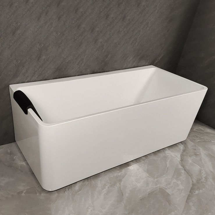 Back to Wall Soaking Bathtub Antique Finish Rectangular Modern Tub (Board not Included) Clearhalo 'Bathroom Remodel & Bathroom Fixtures' 'Bathtubs' 'Home Improvement' 'home_improvement' 'home_improvement_bathtubs' 'Showers & Bathtubs' 1200x1200_a640255d-cd35-4a1d-9dfb-c1f7fb6ddcb6