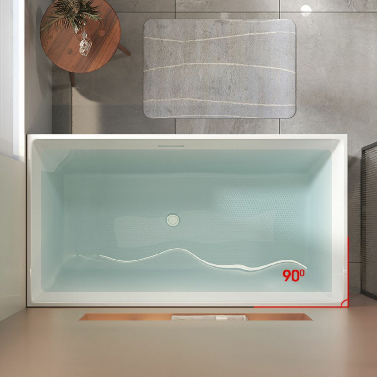 Rectangular Soaking Acrylic Bathtub Antique Finish Back to Wall Bath Clearhalo 'Bathroom Remodel & Bathroom Fixtures' 'Bathtubs' 'Home Improvement' 'home_improvement' 'home_improvement_bathtubs' 'Showers & Bathtubs' 1200x1200_a645bdb3-1dc7-4a2f-a8cf-0edaf4e725bd