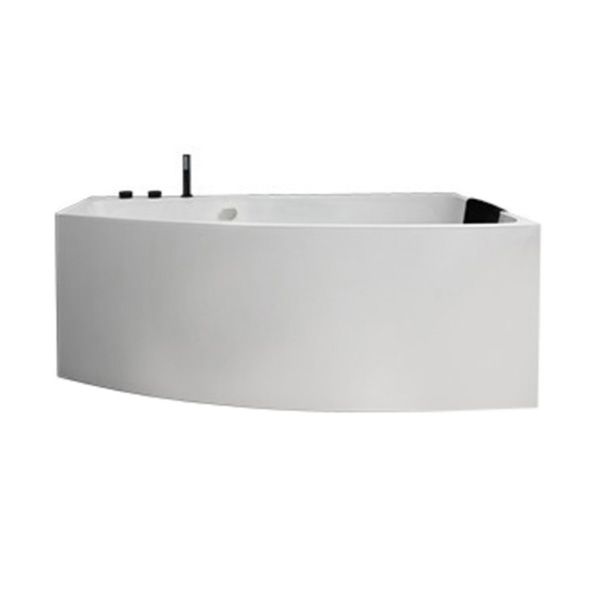 Modern Corner White Bathtub Back to Wall with Drain Bath Tub Clearhalo 'Bathroom Remodel & Bathroom Fixtures' 'Bathtubs' 'Home Improvement' 'home_improvement' 'home_improvement_bathtubs' 'Showers & Bathtubs' 1200x1200_a646de56-6615-492a-98ca-70afae9b4152