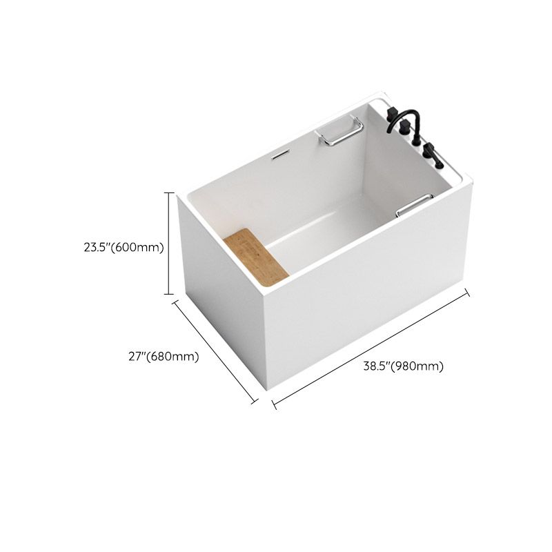 Modern Corner White Acrylic Bathtub Rectangle with Drain Bath Tub Clearhalo 'Bathroom Remodel & Bathroom Fixtures' 'Bathtubs' 'Home Improvement' 'home_improvement' 'home_improvement_bathtubs' 'Showers & Bathtubs' 1200x1200_a6692360-5fe9-44ca-b466-7c22b1893ecc