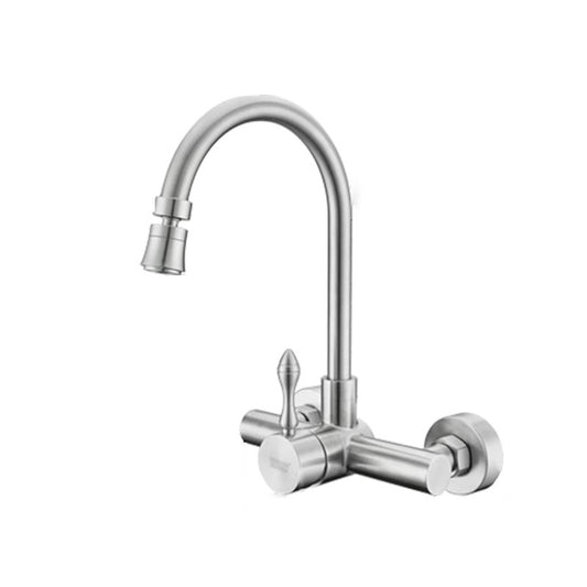 Modern Spray Kitchen Faucet Stainless Steel Lever Handles Wall Filler Faucet Clearhalo 'Home Improvement' 'home_improvement' 'home_improvement_kitchen_faucets' 'Kitchen Faucets' 'Kitchen Remodel & Kitchen Fixtures' 'Kitchen Sinks & Faucet Components' 'kitchen_faucets' 1200x1200_a6821eb0-1a29-45fe-9002-24788549fd37