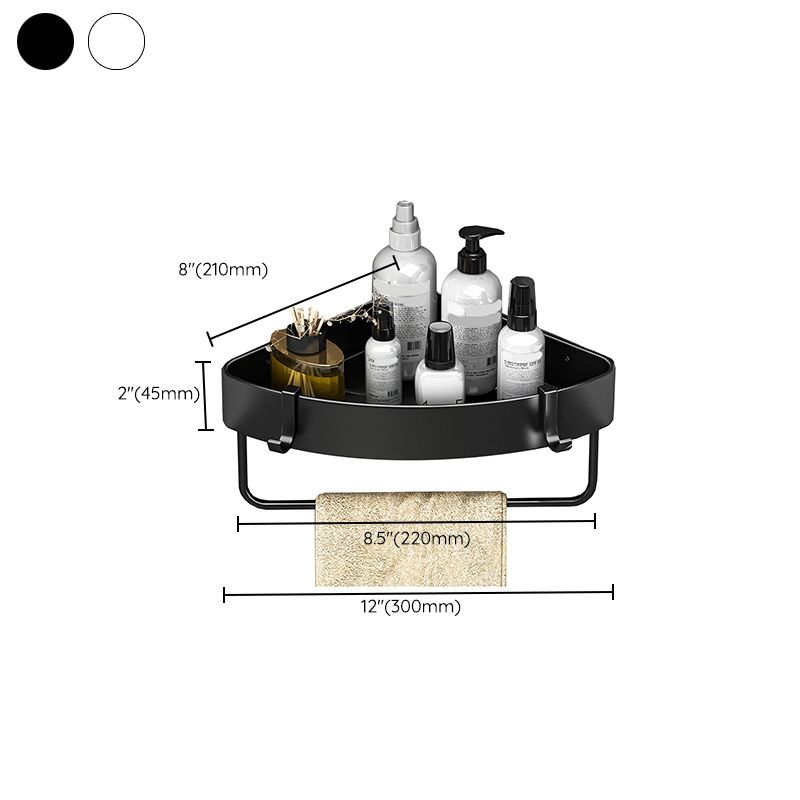 Modern Black and White Metal Bath Hardware Set Bath Shelf Bathroom Hardware Set Clearhalo 'Bathroom Hardware Sets' 'Bathroom Hardware' 'Bathroom Remodel & Bathroom Fixtures' 'bathroom_hardware_sets' 'Home Improvement' 'home_improvement' 'home_improvement_bathroom_hardware_sets' 1200x1200_a6b884f8-7db2-4384-a110-dc8c3bfdd301