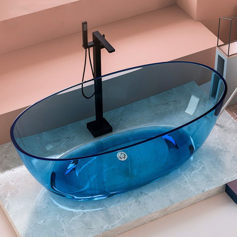 Modern Oval Colorful Bath Tub Soaking Freestanding Tub for Home Clearhalo 'Bathroom Remodel & Bathroom Fixtures' 'Bathtubs' 'Home Improvement' 'home_improvement' 'home_improvement_bathtubs' 'Showers & Bathtubs' 1200x1200_a6dd5534-b8a6-4596-84b0-be8dfb5a1200