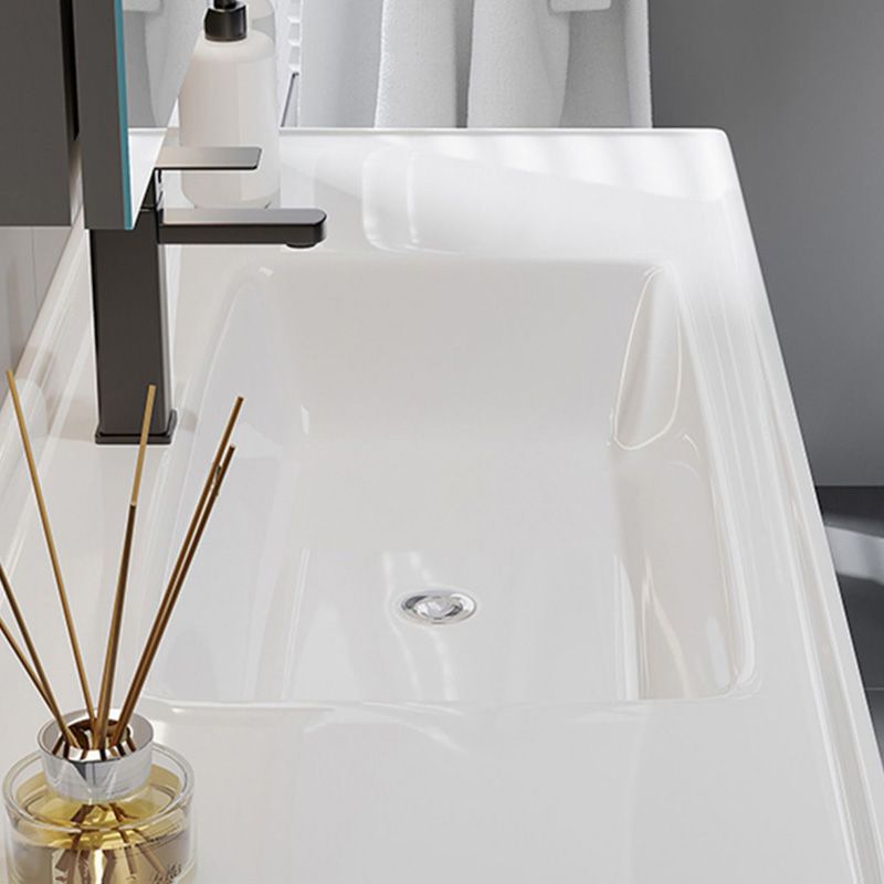 White Solid Wood Rectangular Modern Wall Mount Bathroom Vanity Set Clearhalo 'Bathroom Remodel & Bathroom Fixtures' 'Bathroom Vanities' 'bathroom_vanities' 'Home Improvement' 'home_improvement' 'home_improvement_bathroom_vanities' 1200x1200_a6e60063-65b9-4555-be87-c54ae37deb54