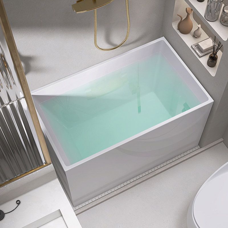 Modern Corner White Acrylic Bathtub Rectangle with Drain Bath Tub for Bathroom Clearhalo 'Bathroom Remodel & Bathroom Fixtures' 'Bathtubs' 'Home Improvement' 'home_improvement' 'home_improvement_bathtubs' 'Showers & Bathtubs' 1200x1200_a6ef7dce-5599-4135-b564-099c86b9e8ad