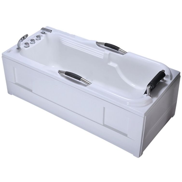 Stand Alone Acrylic Bathtub Rectangular Modern Soaking White Bath Clearhalo 'Bathroom Remodel & Bathroom Fixtures' 'Bathtubs' 'Home Improvement' 'home_improvement' 'home_improvement_bathtubs' 'Showers & Bathtubs' 1200x1200_a72bb69e-84ff-4d8d-9166-4e76a5b9d2bf