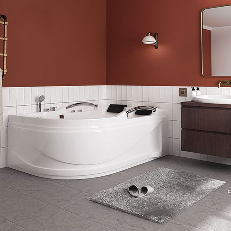 Free Form White Bathtub Bathroom Back to Wall Modern Bath Tub Clearhalo 'Bathroom Remodel & Bathroom Fixtures' 'Bathtubs' 'Home Improvement' 'home_improvement' 'home_improvement_bathtubs' 'Showers & Bathtubs' 1200x1200_a7603471-d5ee-4827-979f-69ce1fc9ae8d