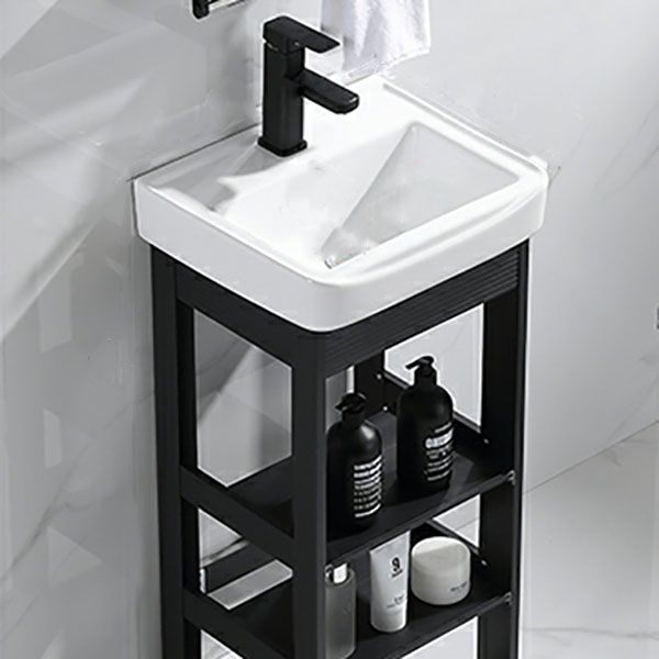 Freestanding Modern Sink Included Bath Vanity in Black for Bathroom Clearhalo 'Bathroom Remodel & Bathroom Fixtures' 'Bathroom Vanities' 'bathroom_vanities' 'Home Improvement' 'home_improvement' 'home_improvement_bathroom_vanities' 1200x1200_a7604030-331a-44a0-8402-bfbfe8dad017