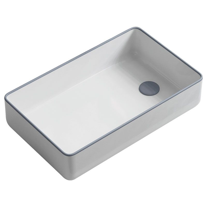 Bathroom Sink Ceramic Rectangular Faucet Single Rod Handle Sink Clearhalo 'Bathroom Remodel & Bathroom Fixtures' 'Bathroom Sinks & Faucet Components' 'Bathroom Sinks' 'bathroom_sink' 'Home Improvement' 'home_improvement' 'home_improvement_bathroom_sink' 1200x1200_a772bad0-8dfc-498a-a60a-4d8611a4cc73