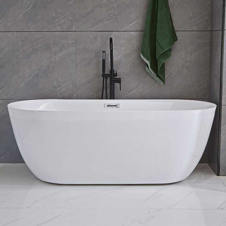 Antique Finish Stand Alone Bathtub Modern Oval Soaking Bath Tub Clearhalo 'Bathroom Remodel & Bathroom Fixtures' 'Bathtubs' 'Home Improvement' 'home_improvement' 'home_improvement_bathtubs' 'Showers & Bathtubs' 1200x1200_a783cea8-0dd2-4d5f-89e2-1572fc8428eb